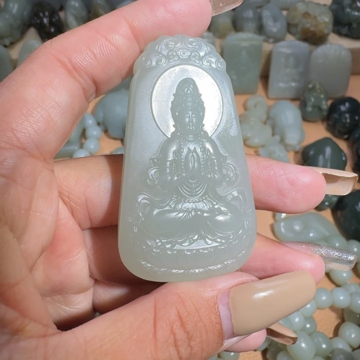 和田玉未镶嵌挂件