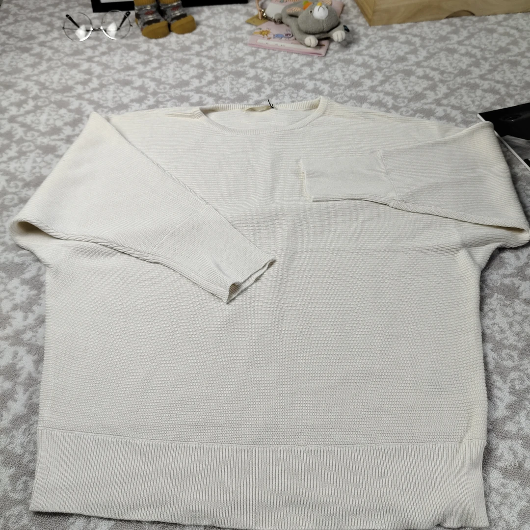 178号毛衣圆领针织蝙蝠袖
