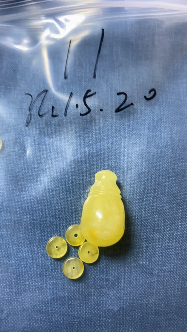 天然蜜蜡三通加隔片