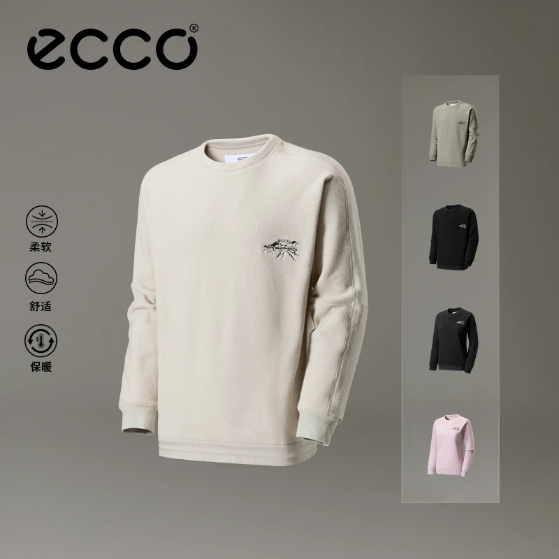 ECCO×白山联名 25新户外简约无帽卫衣外套男EW253SW001长袖