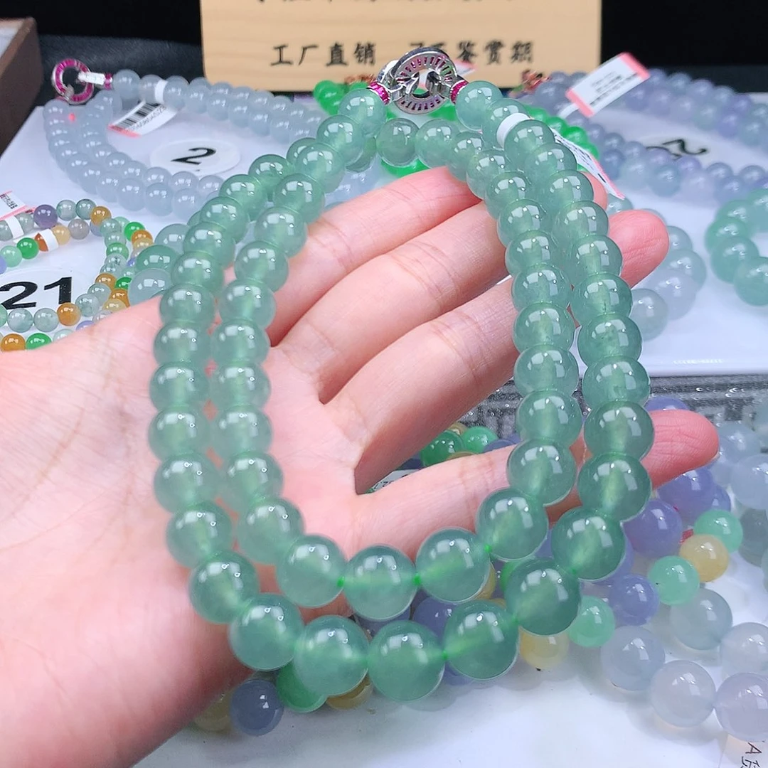 未镶嵌手链翡翠卡10mm