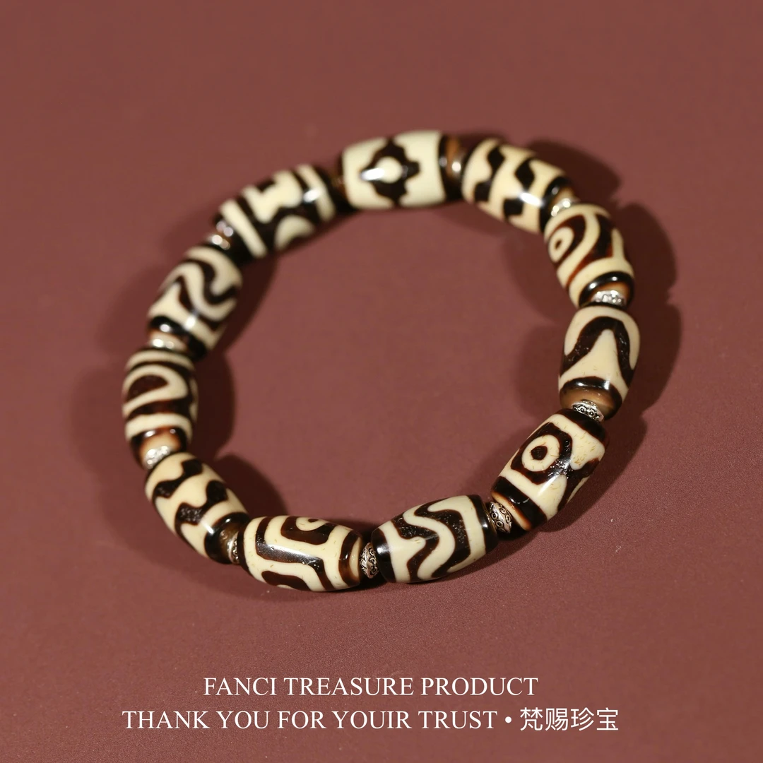 梵赐珍宝·【老冯超顶多宝手串】手工台珠单圈天珠19x11mm左右手串