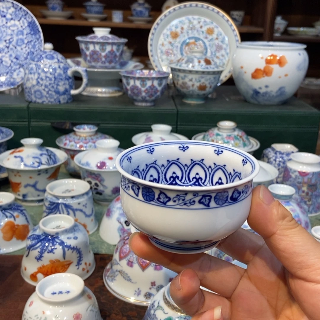 w雪山春晓宝相炉式杯