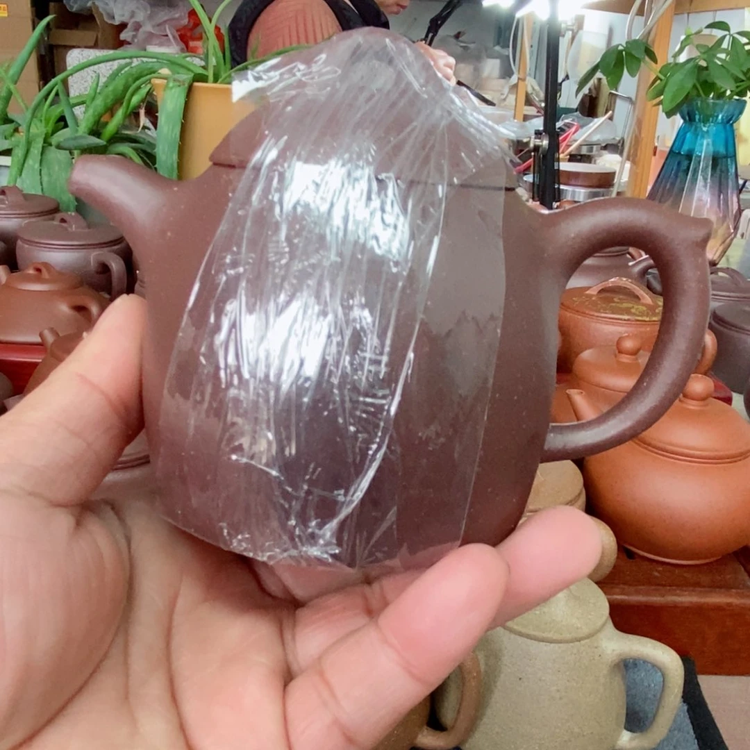 紫砂茶壶秋**菜紫泥零添加秦权壶180 cc