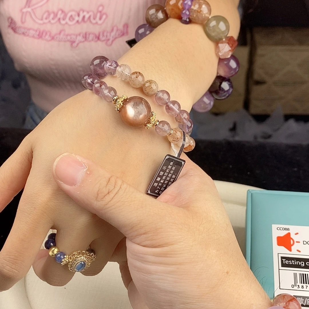 银S925镀金镶嵌手链水晶