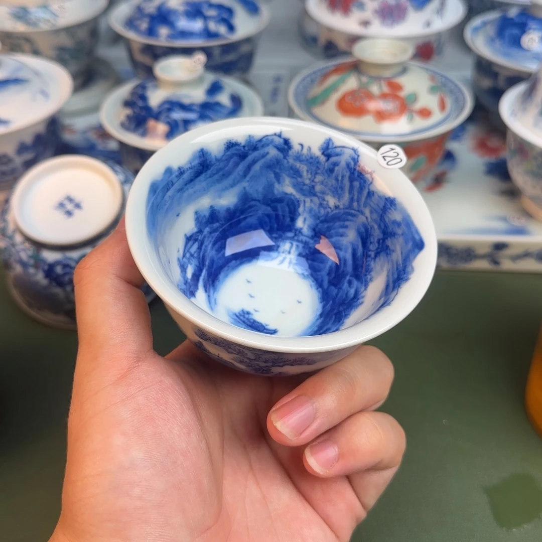 彦祖纯手工手绘茶具120