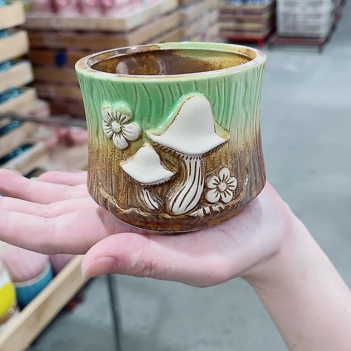 有孔，凑10元包邮陶瓷花盆发货！