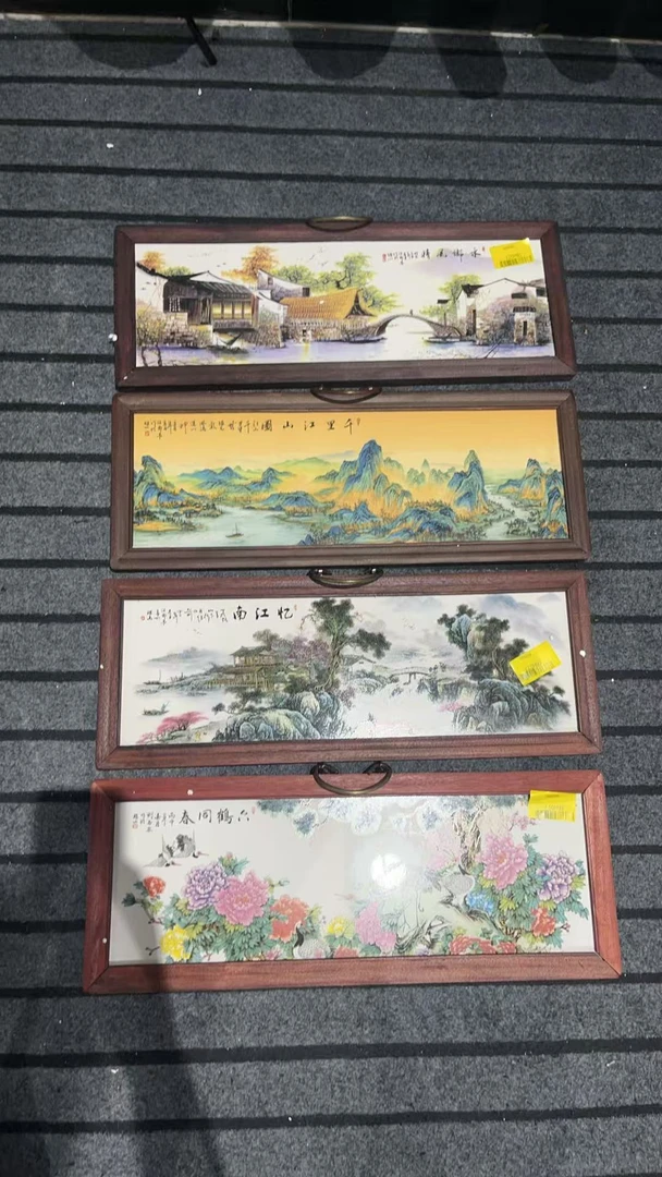 手绘瓷板画千里江山