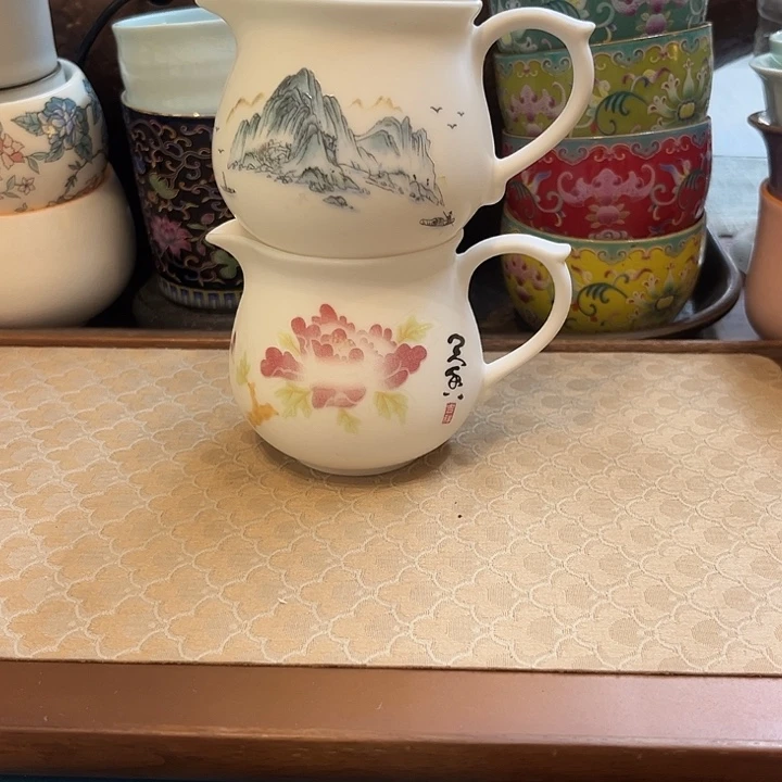 陶瓷公杯微瑕2个一组