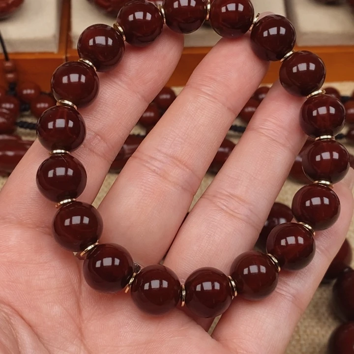 M***g吊坠橄榄核正圆光珠