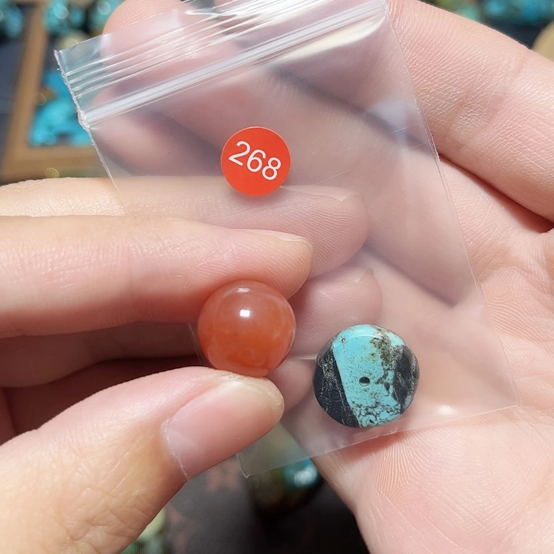 o***o玛瑙/玉髓未镶嵌圆珠桶珠老型手串！！