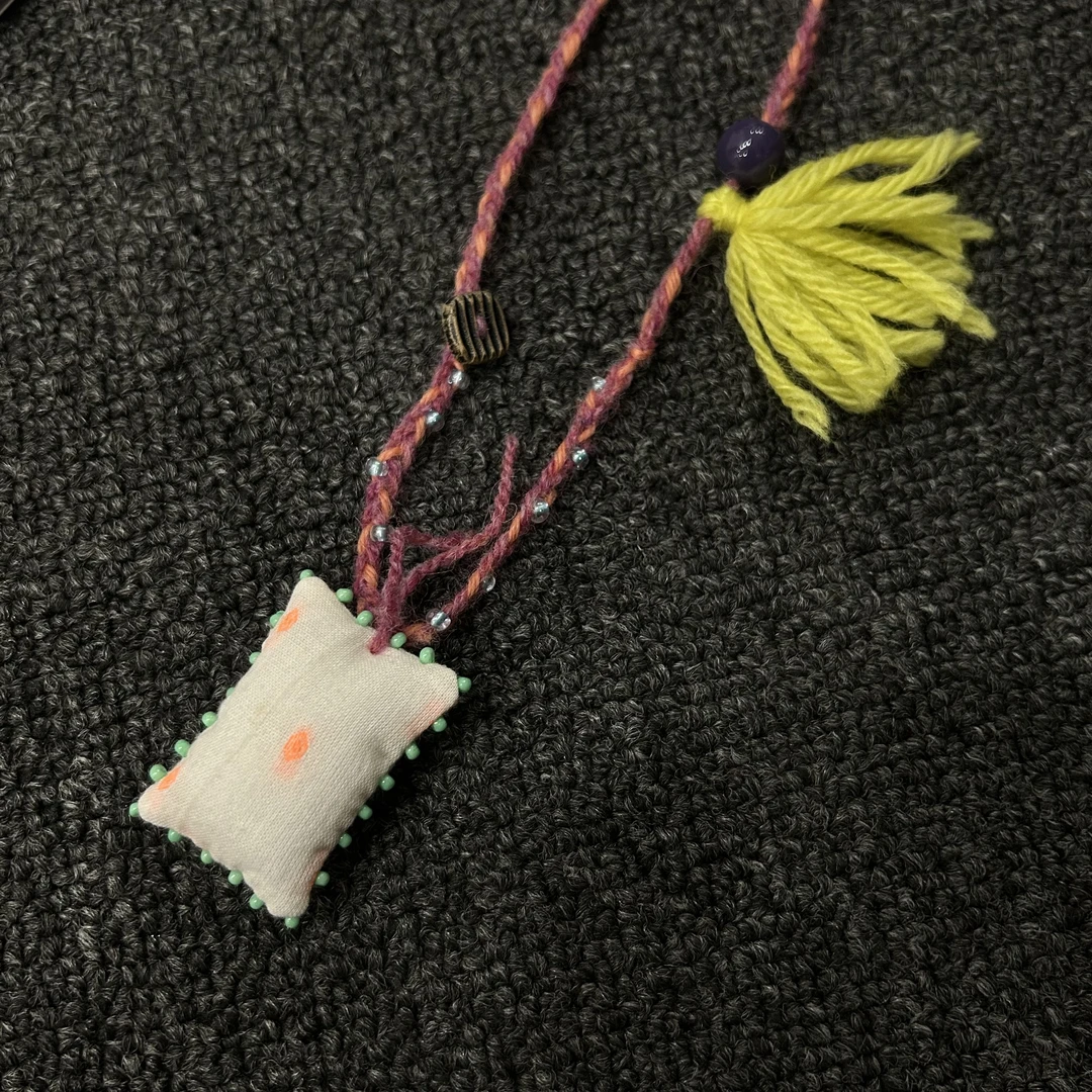 非金属布艺项链 【塔鹿蕾】25年新款时尚简约纯手工编织项链PXL006