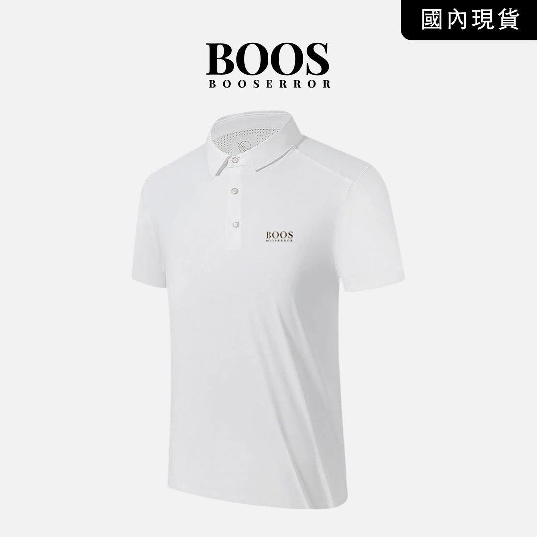 BOOSERROR冰感迪桑皱POLO衫男士夏季新款透气亲肤翻领商务休闲t恤