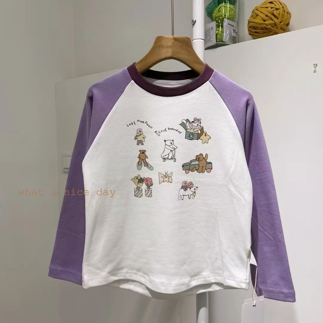 【淼淼妈】儿童春季擦肩袖打底衫808271