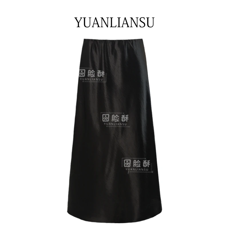 YUANLIANSU/圆脸酥【三川故里】法式气质高级感垂感高腰显瘦半身裙