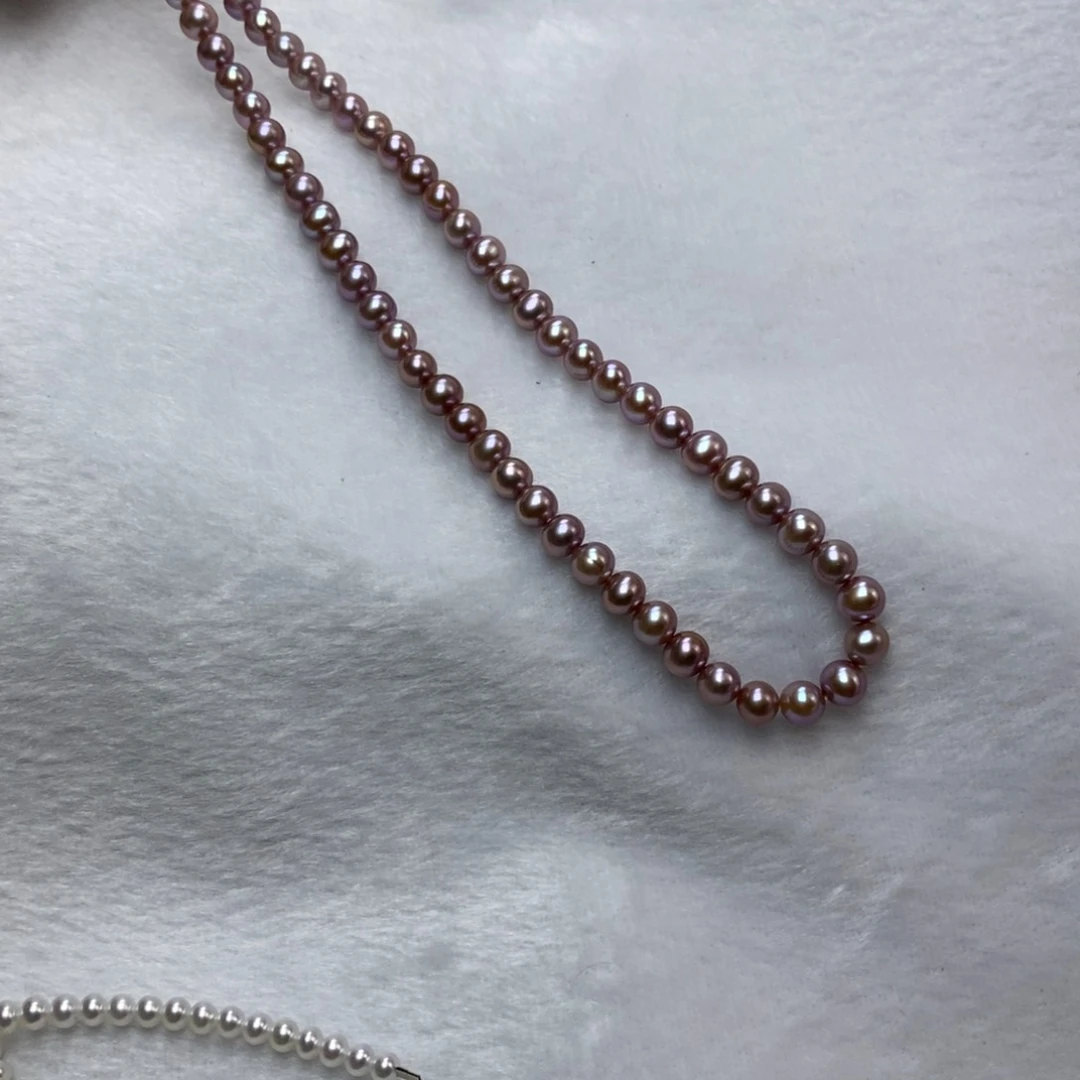 淡水珍珠颈饰银S925镶嵌悠**薇项链定制