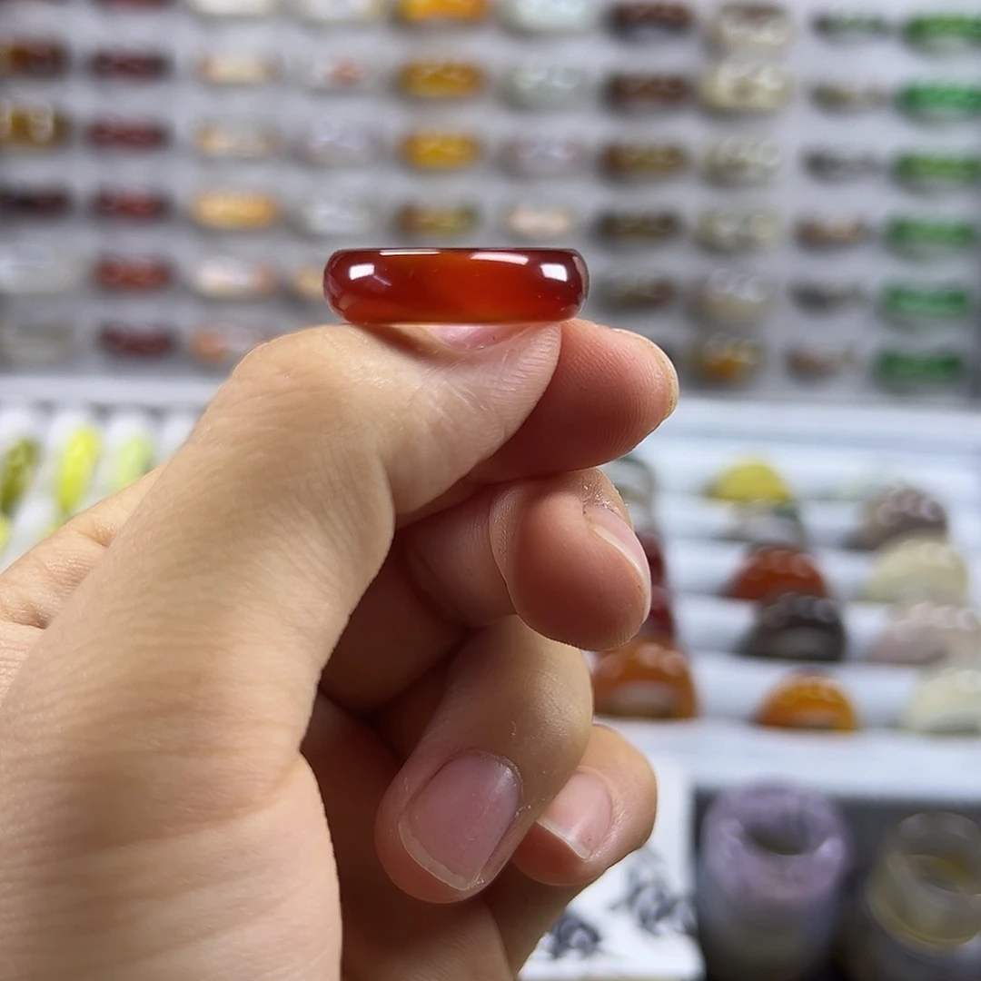 玛瑙/玉髓未镶嵌戒圈A1不退换17.9港17