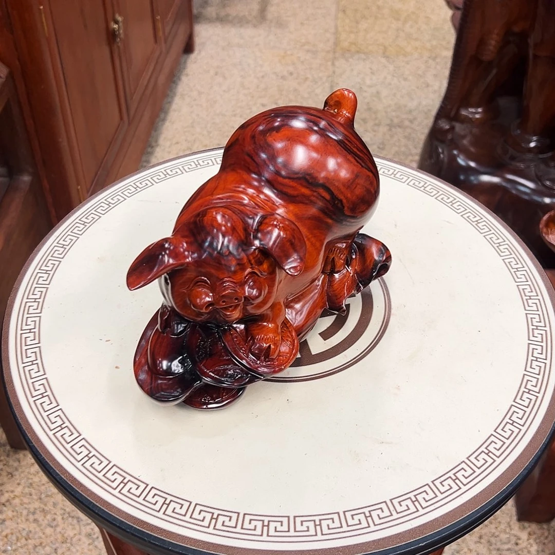 凤***哥香榧木老挝大红酸枝福猪