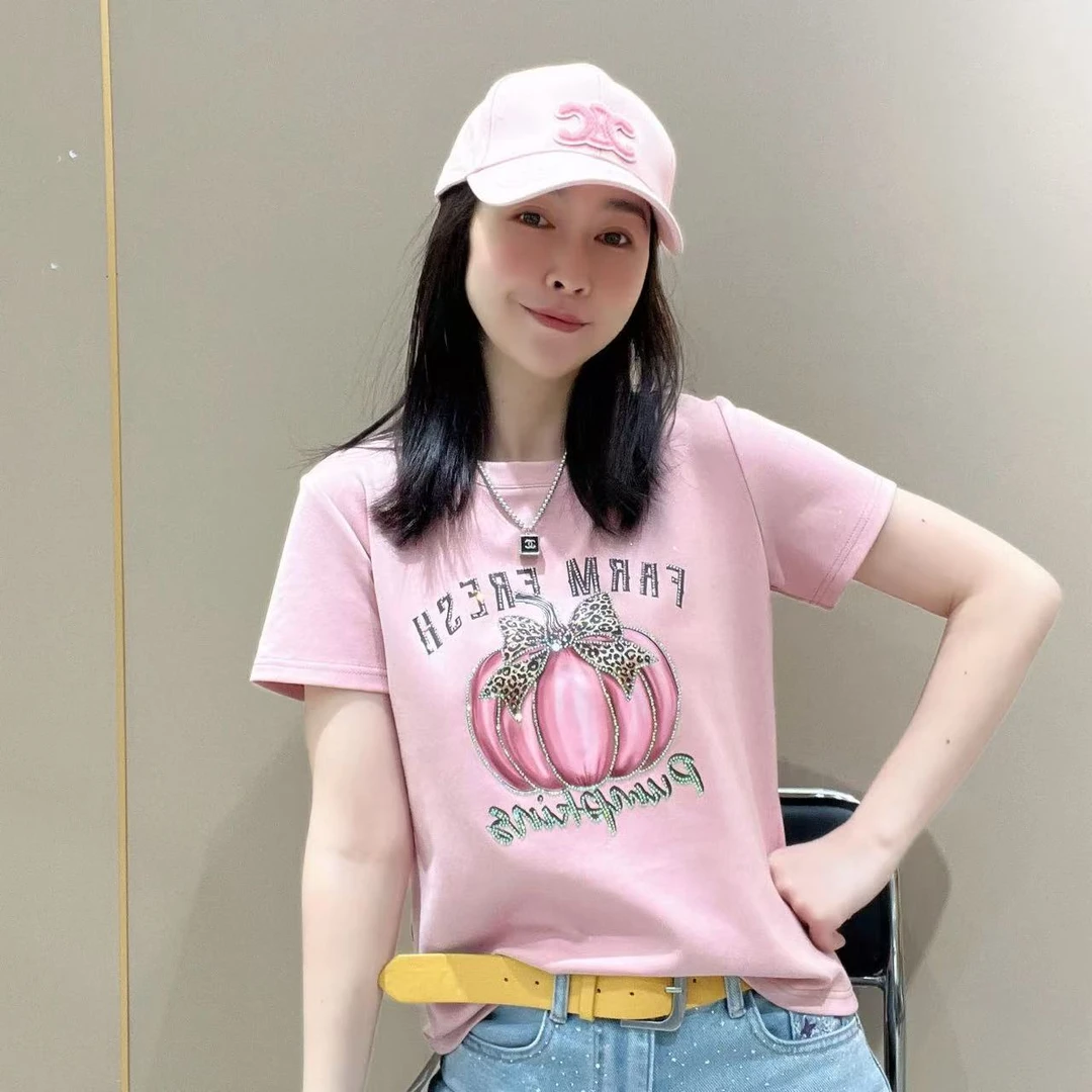 创意短袖显瘦洋气时尚百搭设计感休闲521001夏季半袖女士圆领运动