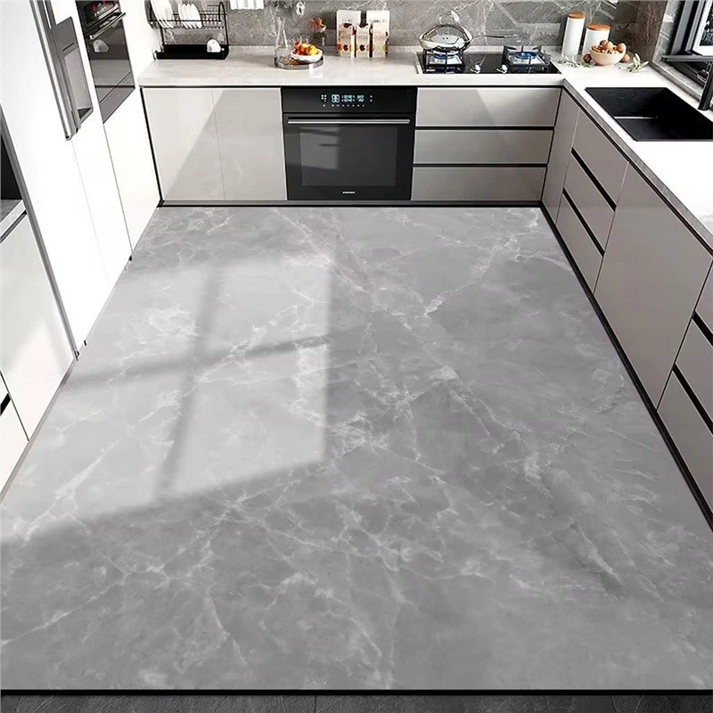 免洗耐脏防水家用垫子脚垫整铺地毯防油地垫简约厨房可擦防滑pvc