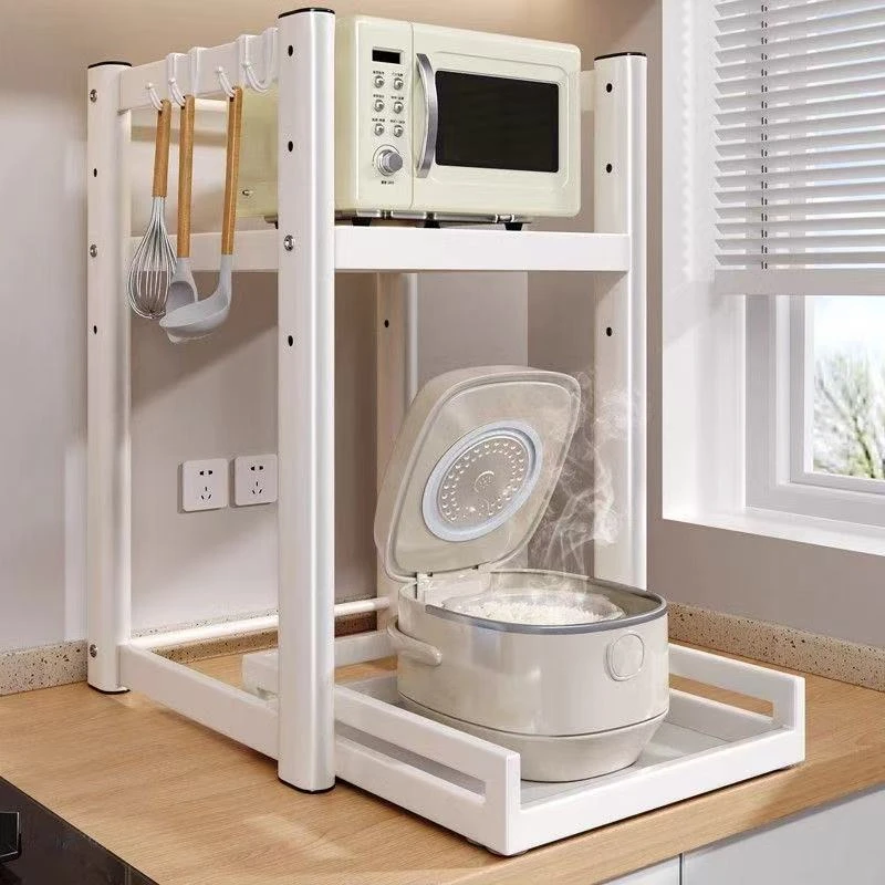 微波炉置物架厨房多功能台面烤箱架子家用电饭煲专用多层收纳支架