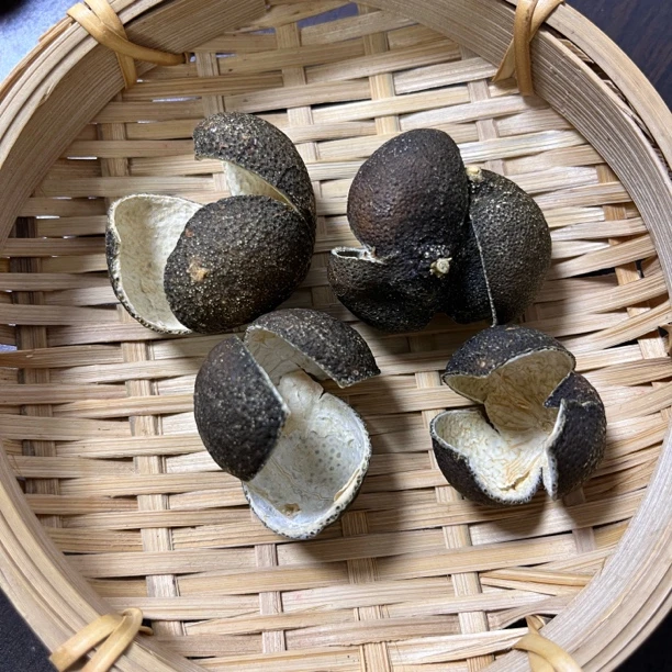 2024年梅江塞口围小青皮三花青圈枝青皮生晒新会柑皮