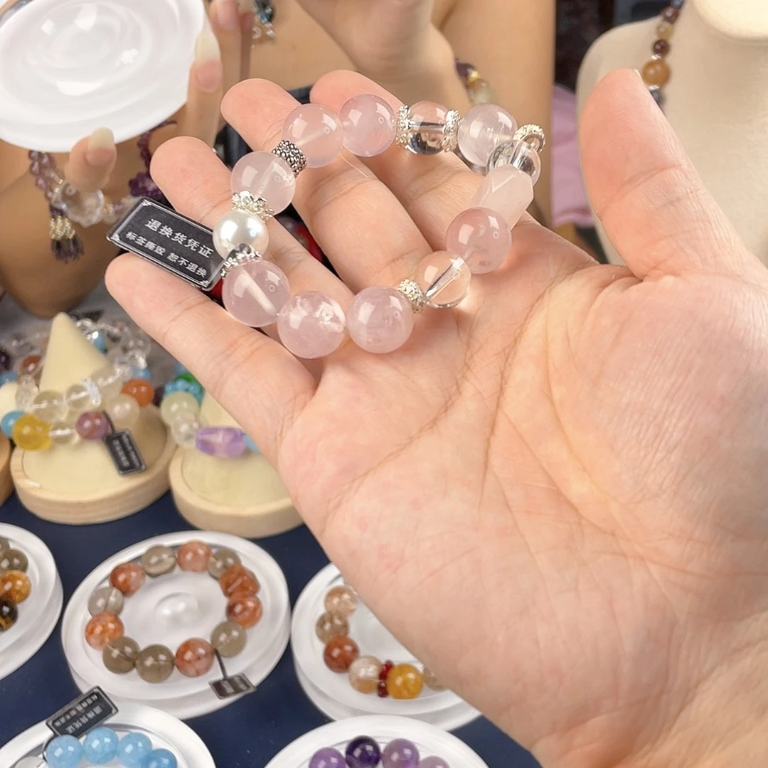 银S925镀金镶嵌手链水晶