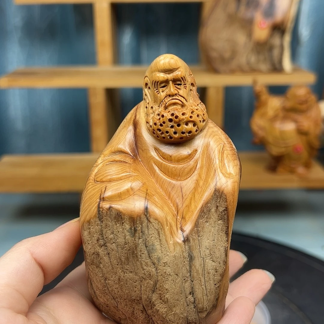 木周崖柏木摆件手把件