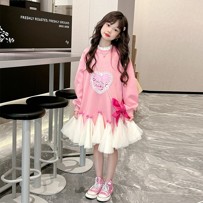 女童连衣裙春秋款2025新款洋气女大童甜妹风公主裙女孩超好看裙子