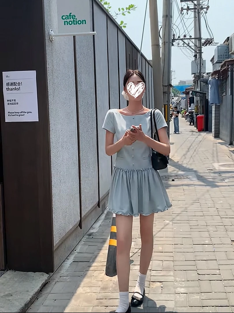 大花【德鲁纳公园 Park】甜美荷叶花边花苞连衣裙