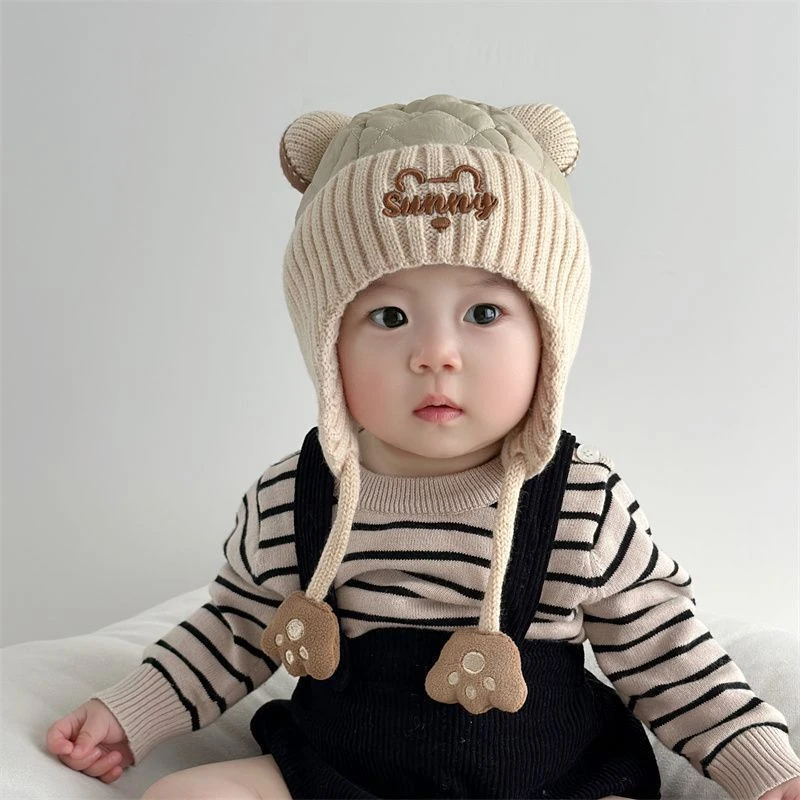 秋冬6个月宝宝帽子男童冬季1岁儿童男孩2024新款秋冬季婴儿冬天女