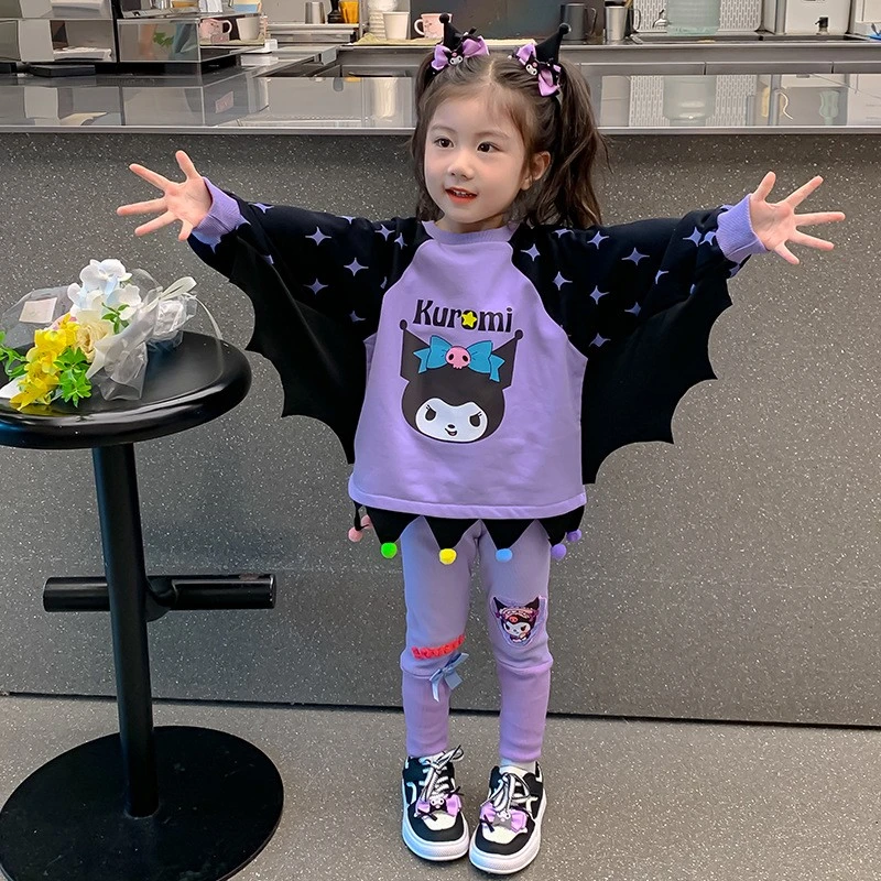 女童库洛米秋装2025新款小女孩网红卫衣套装儿童洋气春秋款两件套