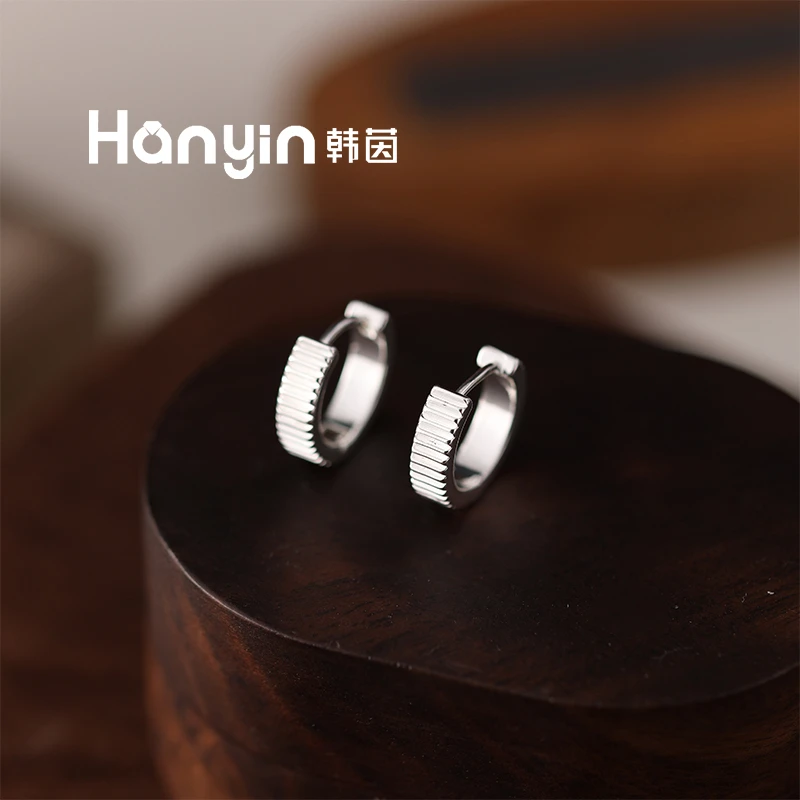 铜合金无非金属耳饰 C形齿轮轻奢法式耳扣耳环2025新款爆款高级感