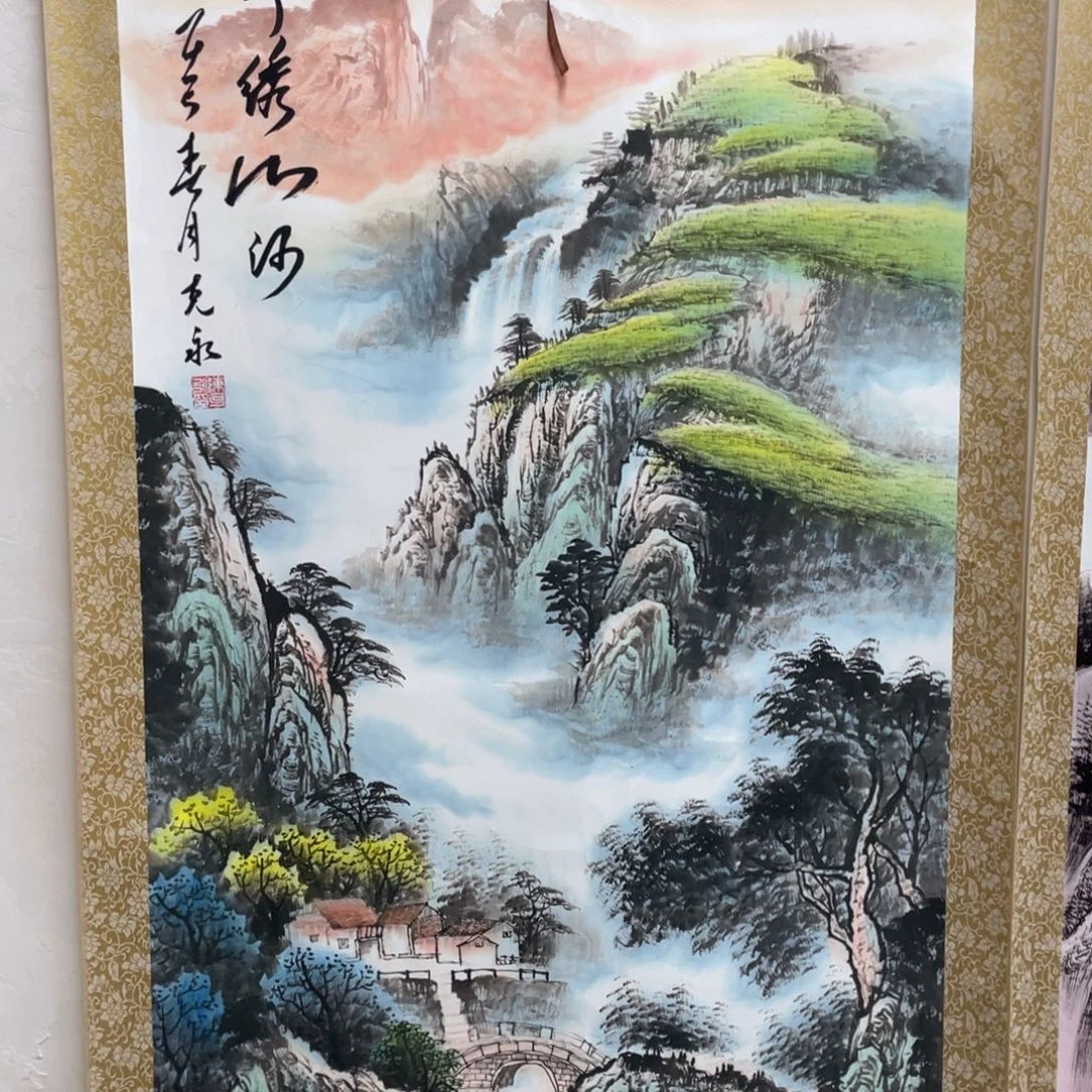 国画老师手笔手绘手y