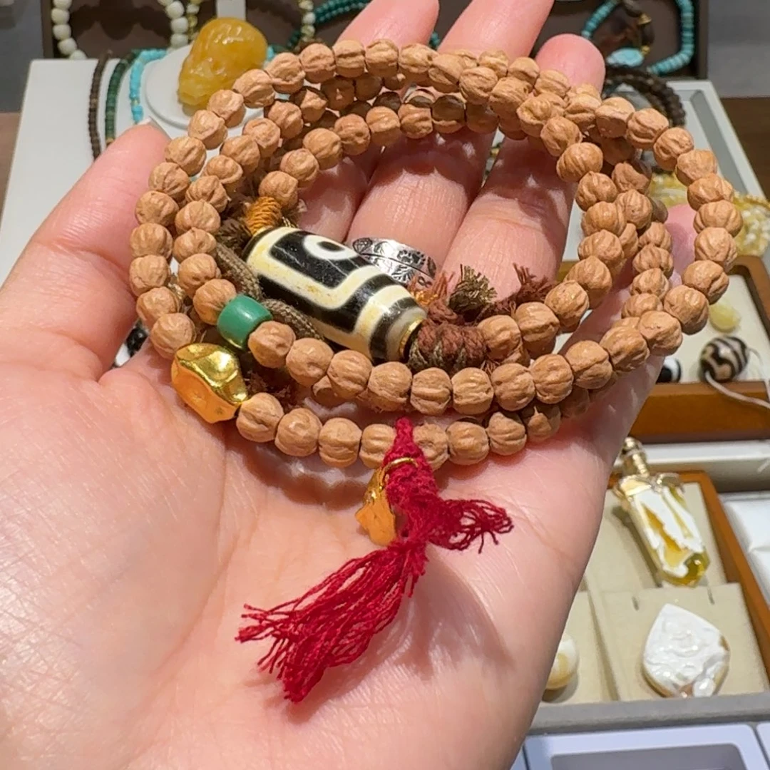 吊坠柏香籽/百香籽百香设计款多圈项链两戴款