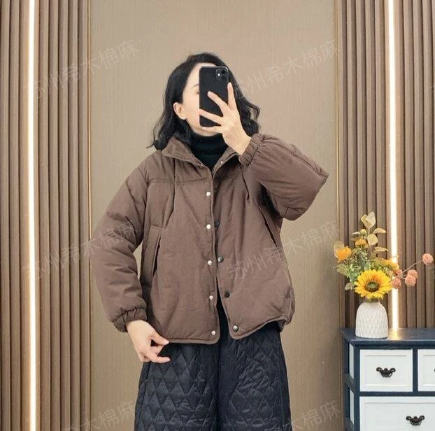 希木 > 棉衣棉服短款立领保暖纯色显瘦休闲纯色女装宽松冬季百搭