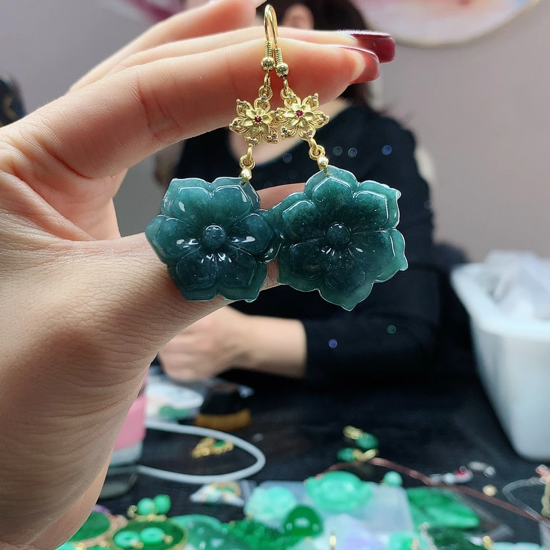 【闪购商品】翡翠耳饰未镶嵌，