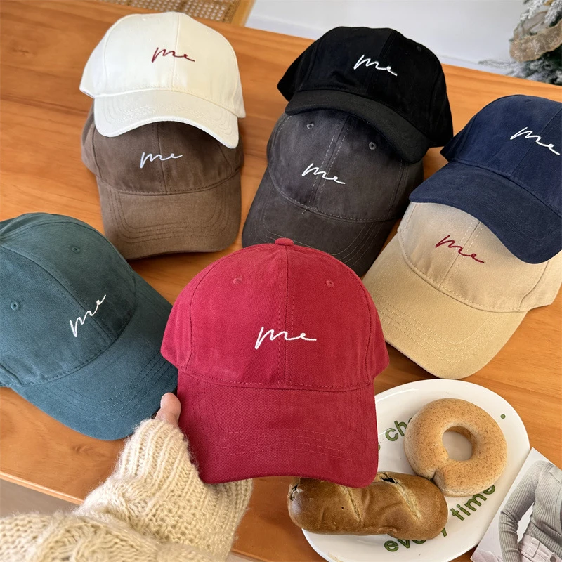 棒球帽女深顶大头围韩版百搭遮阳显脸小宽弯檐刺绣鸭舌帽子男