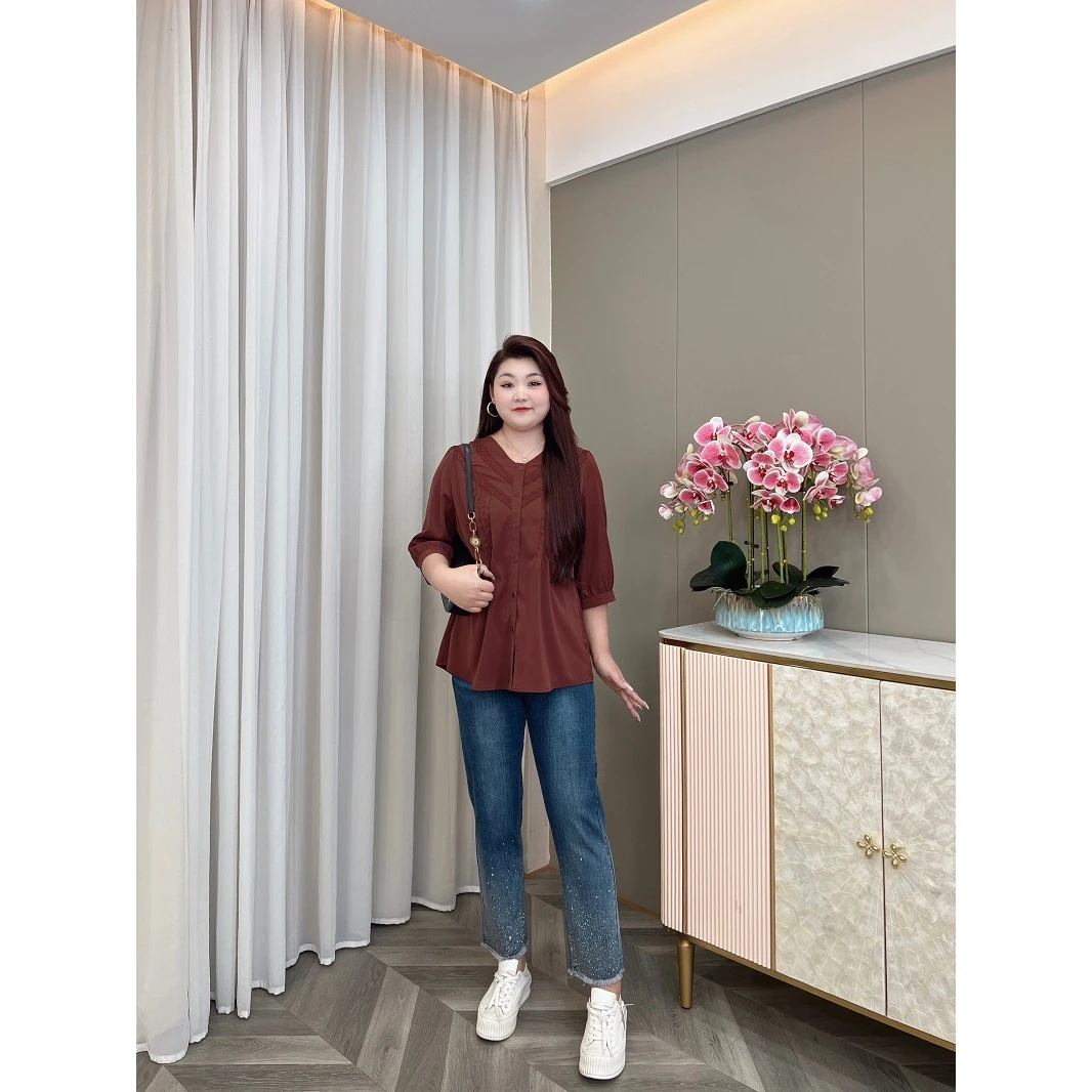 PMM81363（现货裤子）秋季显瘦洋气高腰百搭时尚牛仔直筒九分裤