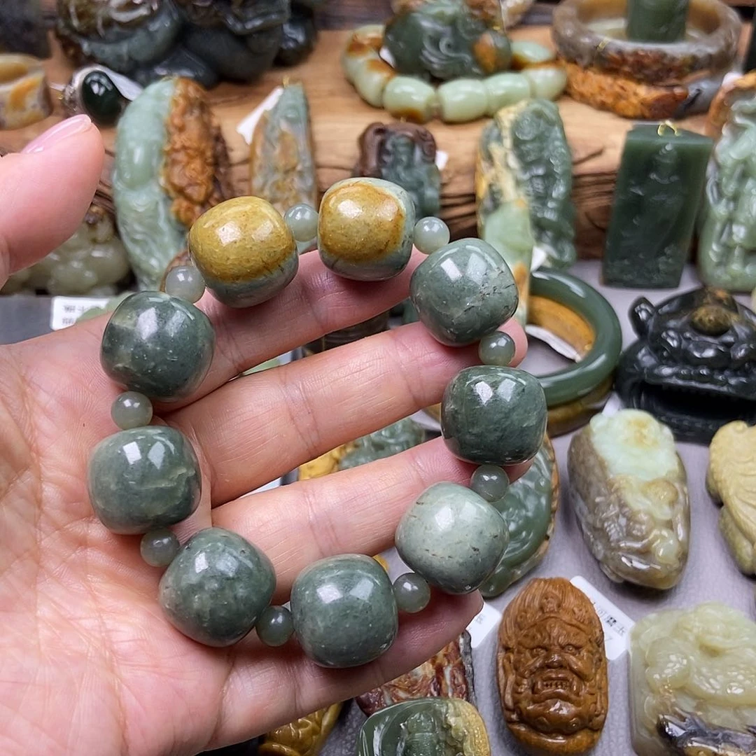 岫岩河磨玉（透闪石质玉）未镶嵌珠宝奇石