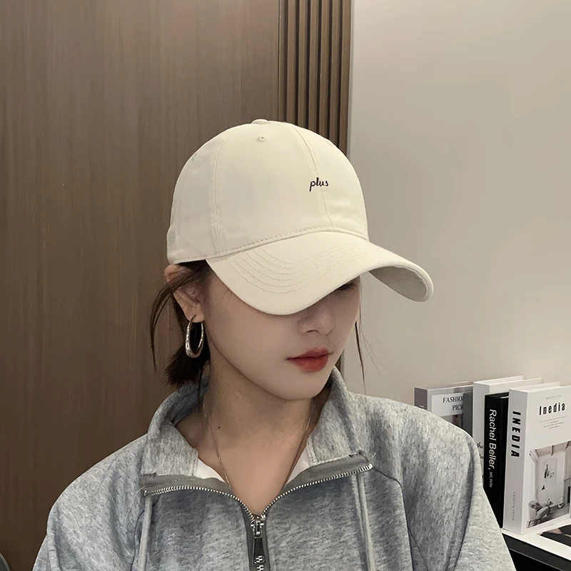 韩系新款字母刺绣棒球帽子做旧休闲复古时尚百搭街头软顶鸭舌帽女