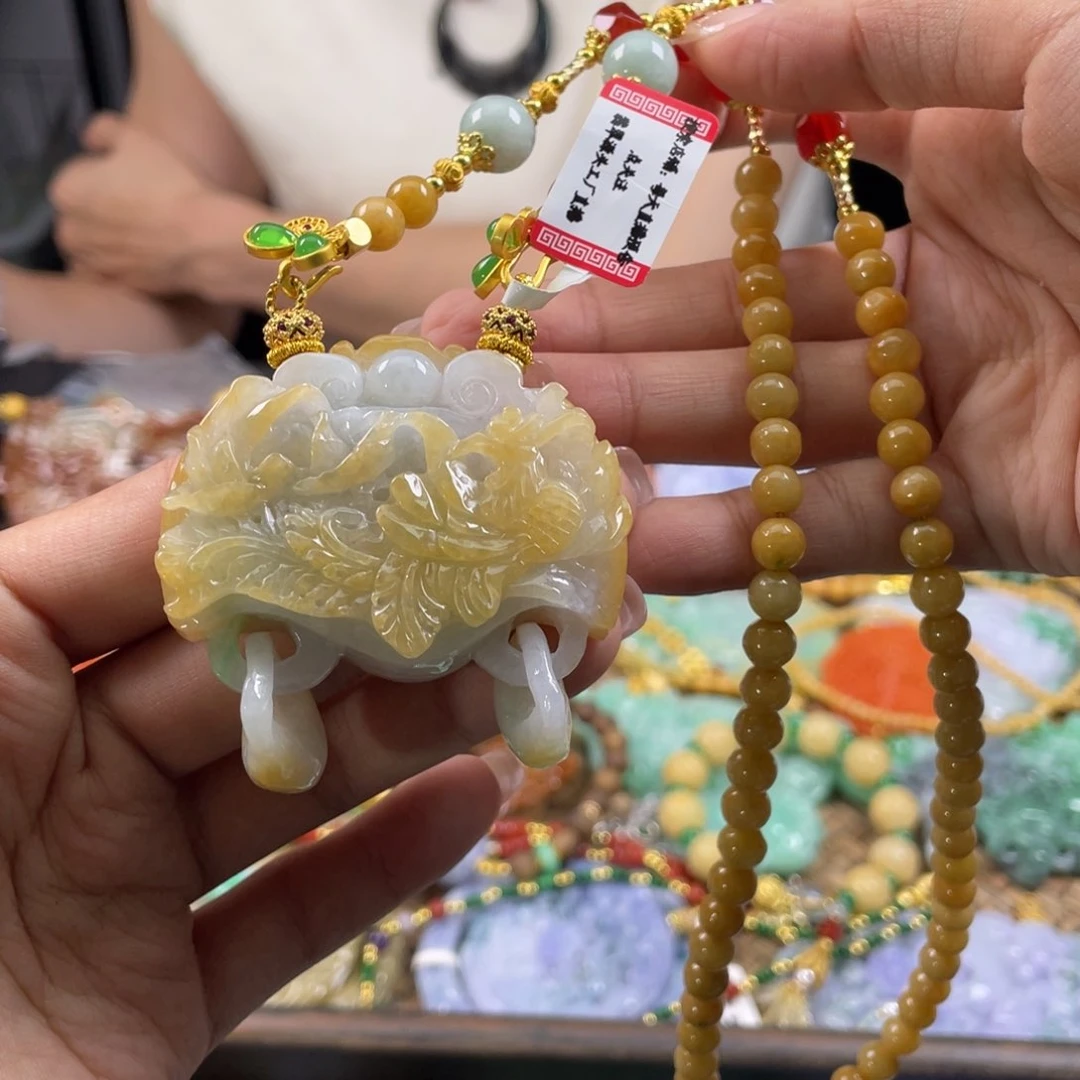 翡翠未镶嵌颈饰代编织