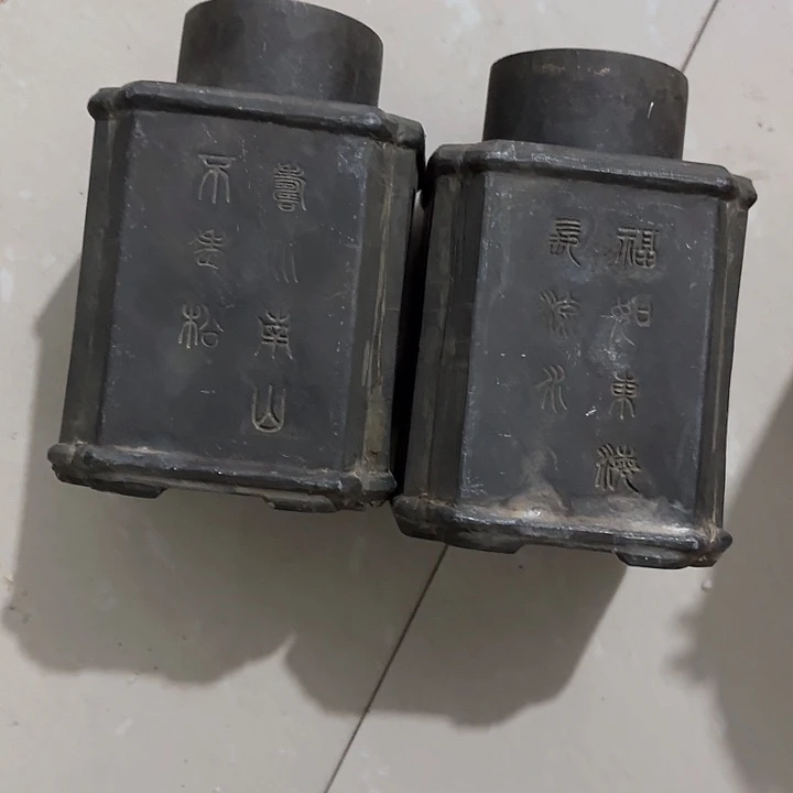 永*民俗老物件锡壶一对