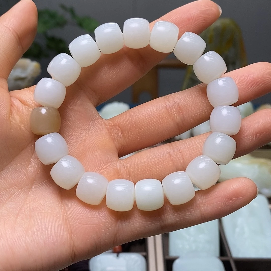 手链未镶嵌和田玉（糖玉）