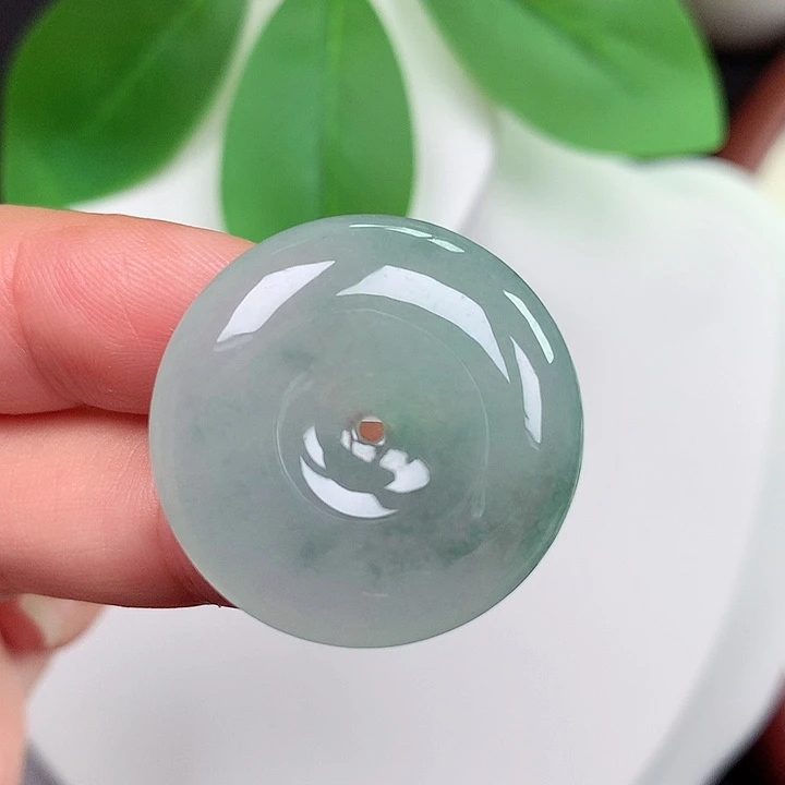 颈饰未镶嵌翡翠平安扣 27.2x6.2mm