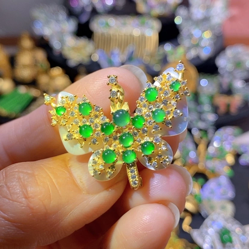 【闪购商品】银S925镶嵌挂件翡翠