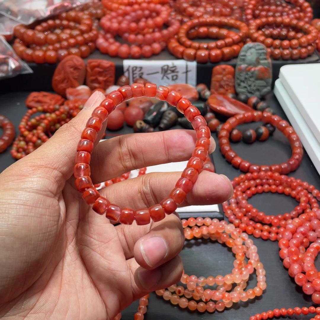 南红玛瑙手链未镶嵌