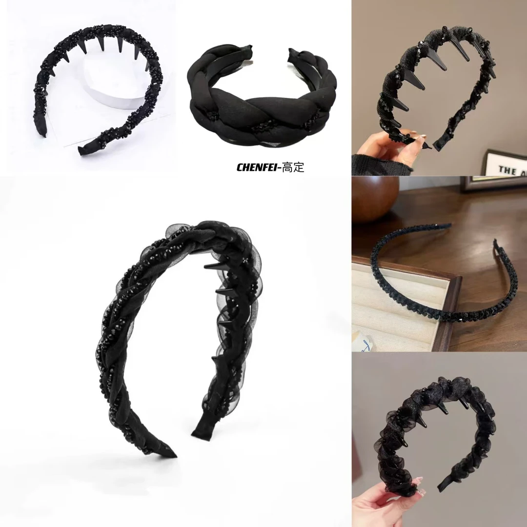 六件套（带盒发货）编织麻花宽边发箍高颅顶发卡洗脸头箍10887