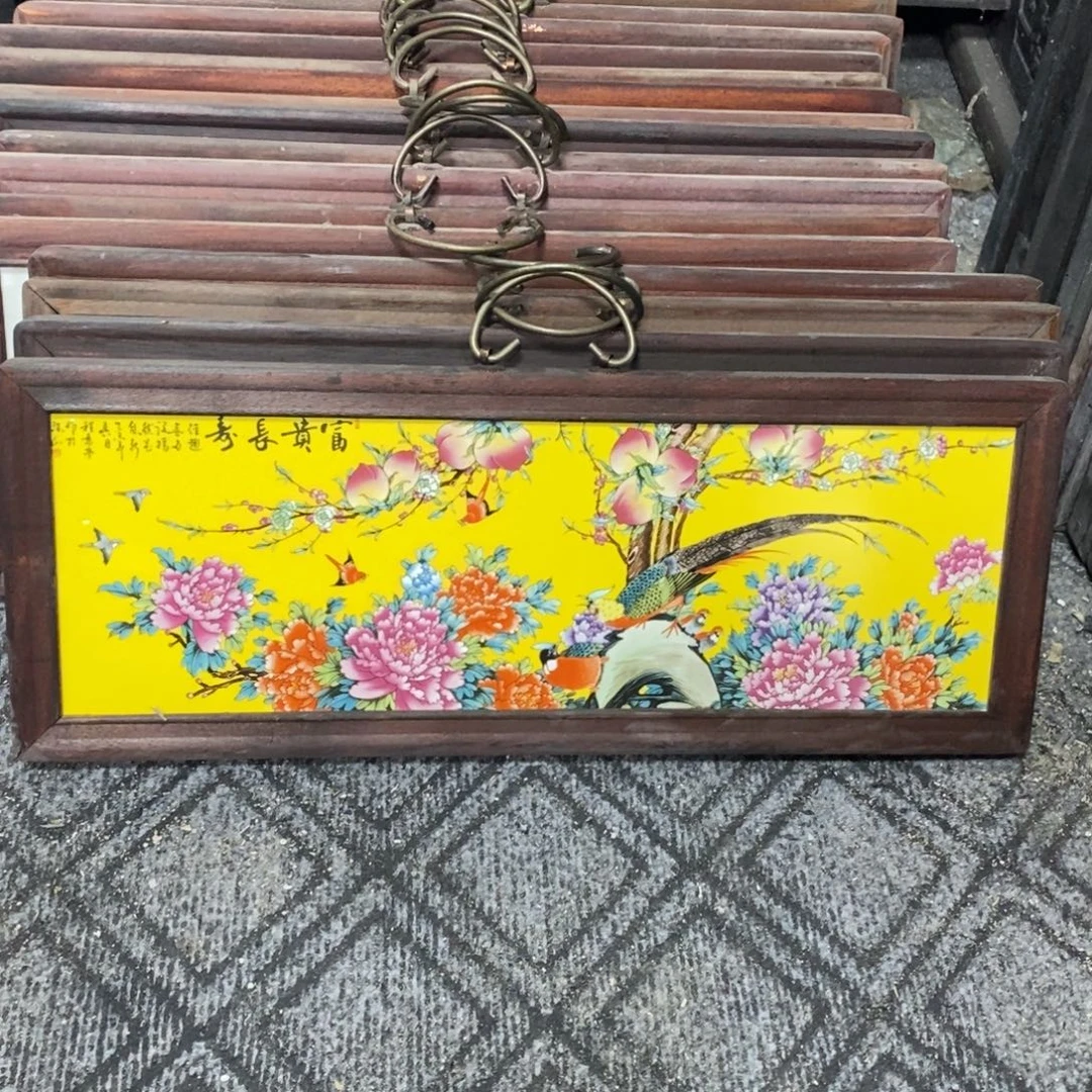 瓷片53*21*1景德镇瓷板画柴窑烧制