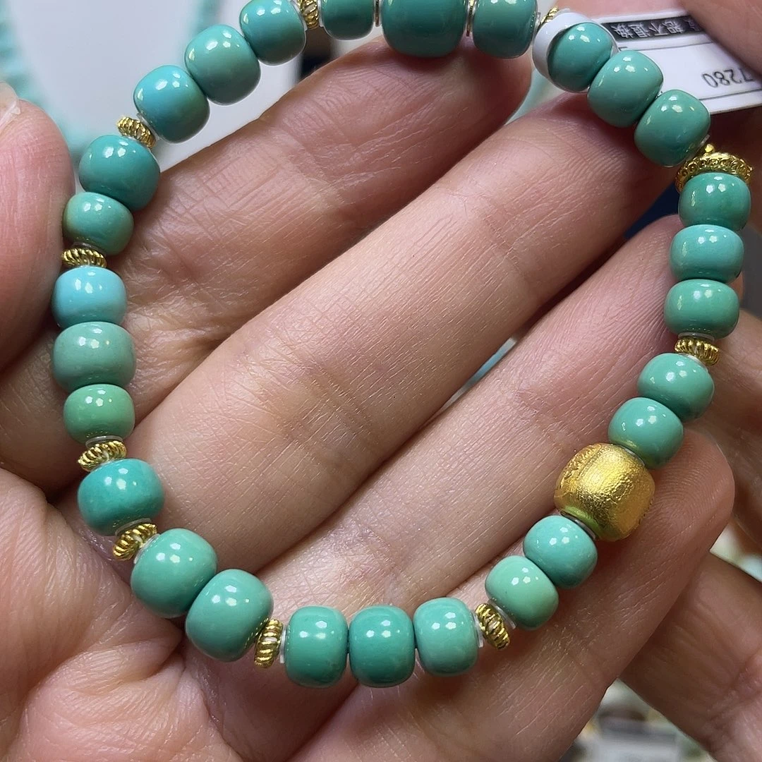 绿松石18K金镶嵌单圈